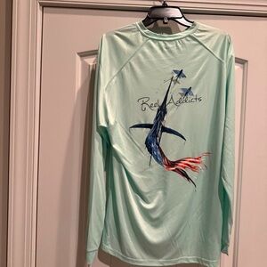 Mint Green Long Sleeve Shirt with Graphic